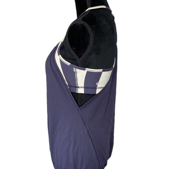 Lululemon No Limits Tank Cadet Blue Steep Stripe - Women's Size 8 - Picture 3 of 5